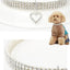 New Cat Dog Collar Three Row Elastic Rhinestone Pet Collars Love Decoration Necklace Puppy Kitten Ornament Pets Supplies