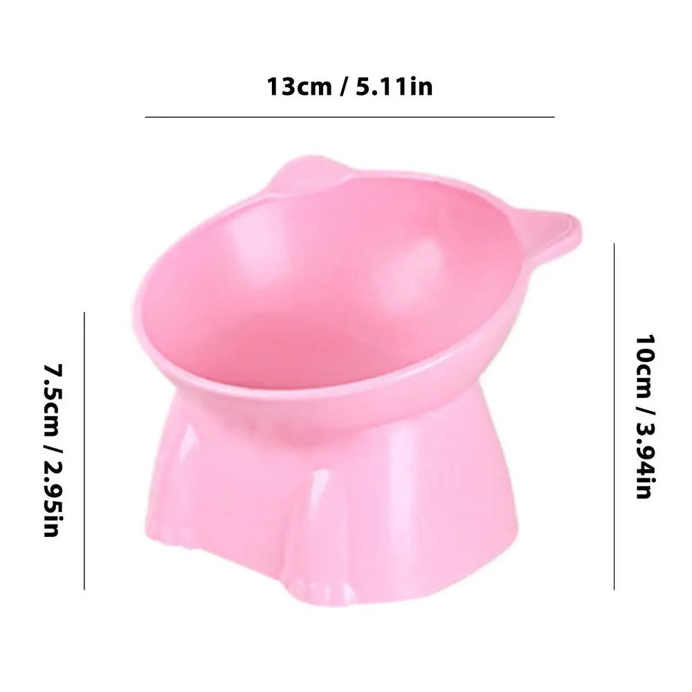 Elevated Cat Food Bowl Tilted Food Dish For Indoor Cats Non-slip Pet Food Bowls Tall Cat Feeding Bowls For Prevent Neck Fatigue