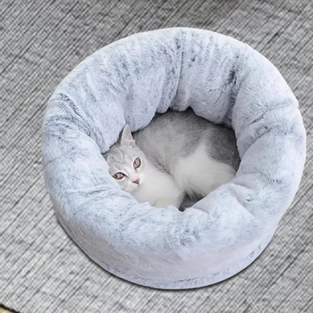 Plush Cat Bed Bag Pet Cat Plush Sleeping Bag Semi-Enclosed Bed Small Medium Large Cats Warming Pad Sack For Autumn Winter