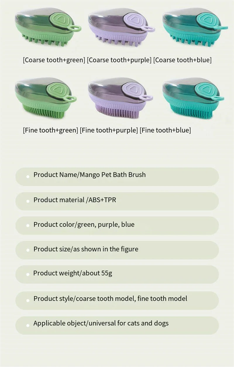 Multifunctional Pet Hair Comb for Dogs Cats Animals Massage Cat Dog Bathing Brush Maltese mascotas Grooming Accessories Supplies