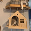 Cat Wall Mounted Wooden Climbing Shelves Cat House and Hammock for Platform and Ladder Turning Channel for Cat Indoor Furniture
