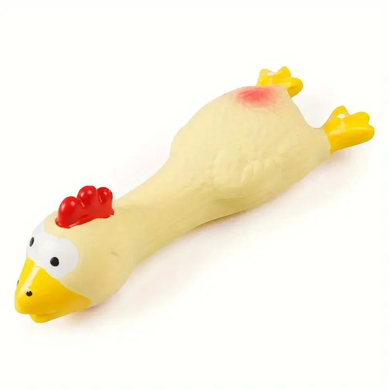 Dog Toys Make a Sound Cooing Chicken Dog Toy - Durable Latex Chew For Small To Medium Breeds Interactive Play & Dental Health
