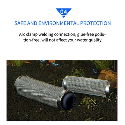 Aquarium Filter Guard Fish Filter Guard Inlet Filter Stainless Steel Pre-Filter Cover Intake Strainer Safe Guard For Fish Shrimp