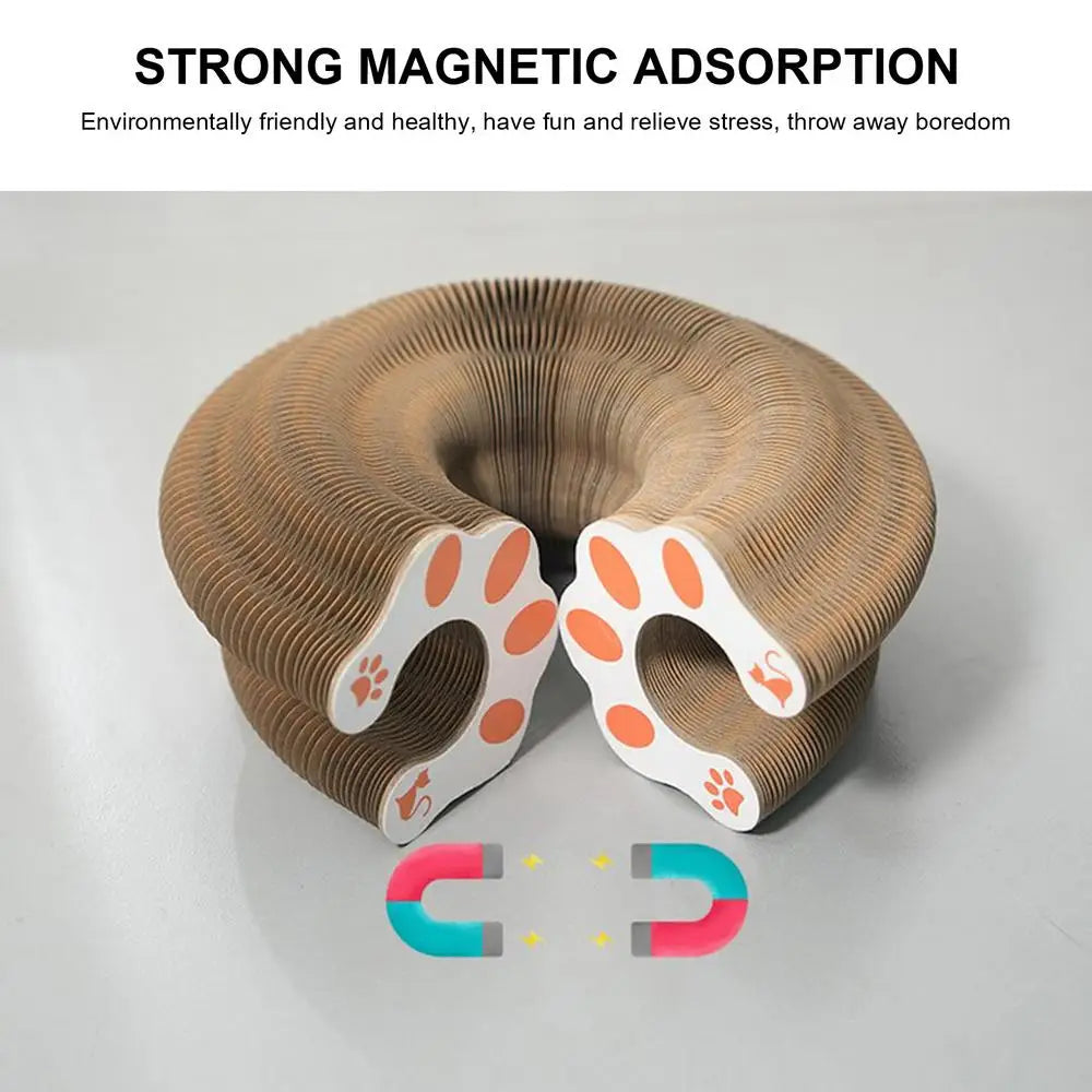 Magic Organ Cat Scratcher Organ Cardboard Scratching Board with Toy Bell Indoor Cat Grinding Claw Scratching Board Interactive
