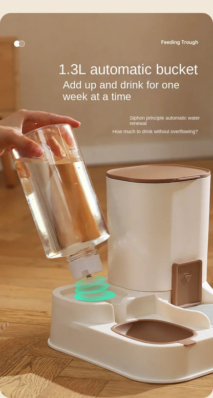 New Type of Pet Cat Large Water Dispenser Automatic Water Feeder Food Container Water and Grain Integrated Dry Wet Separation