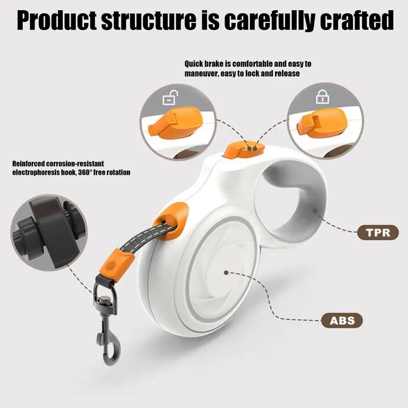 Automatic Retractable Pet Rope Pet Walking Lead Strap Dog Walking Strap Pet Telescopic Traction Strap Pet Dog Cat Puppy Traction