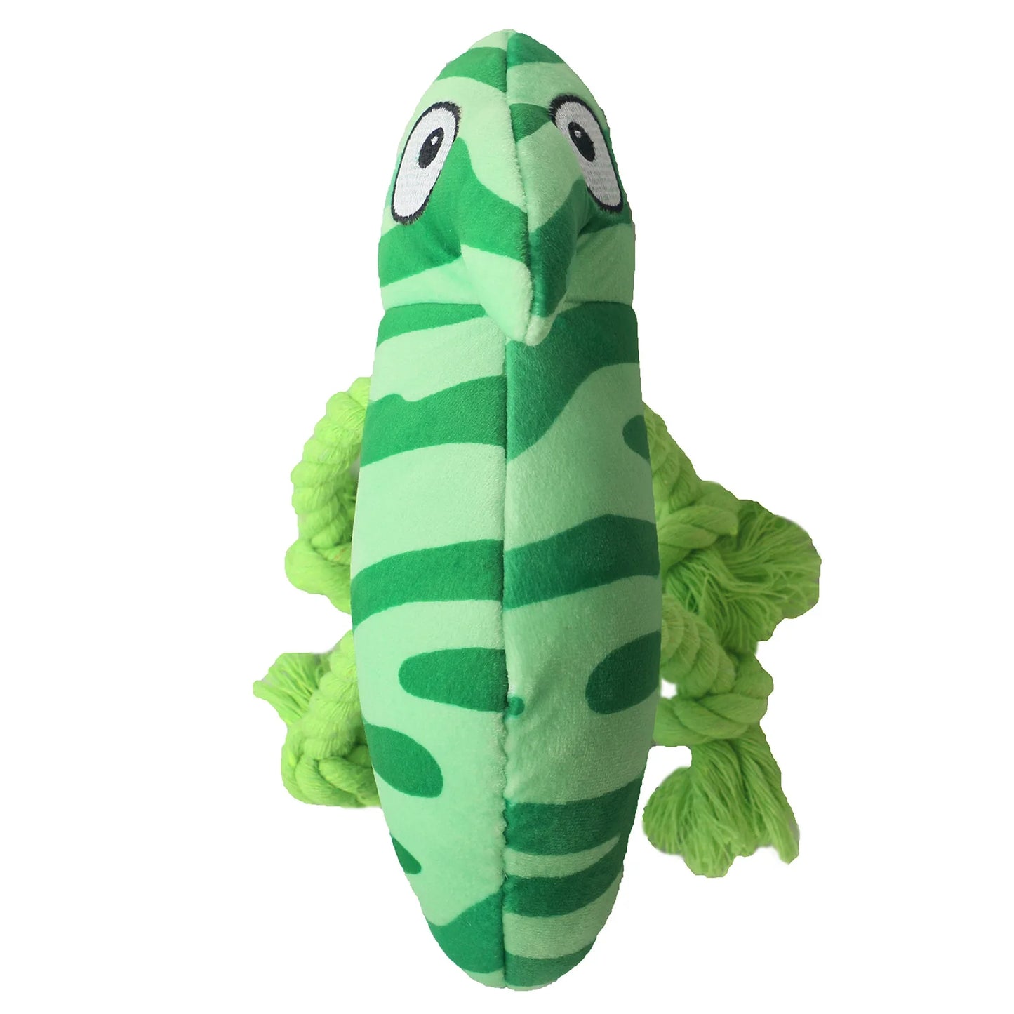 Dog Plush Toy Cross Border Plush Filled Striped Chameleon Lizard Squeaking Pet Toy Dog Toy Fleece Squeak Toys