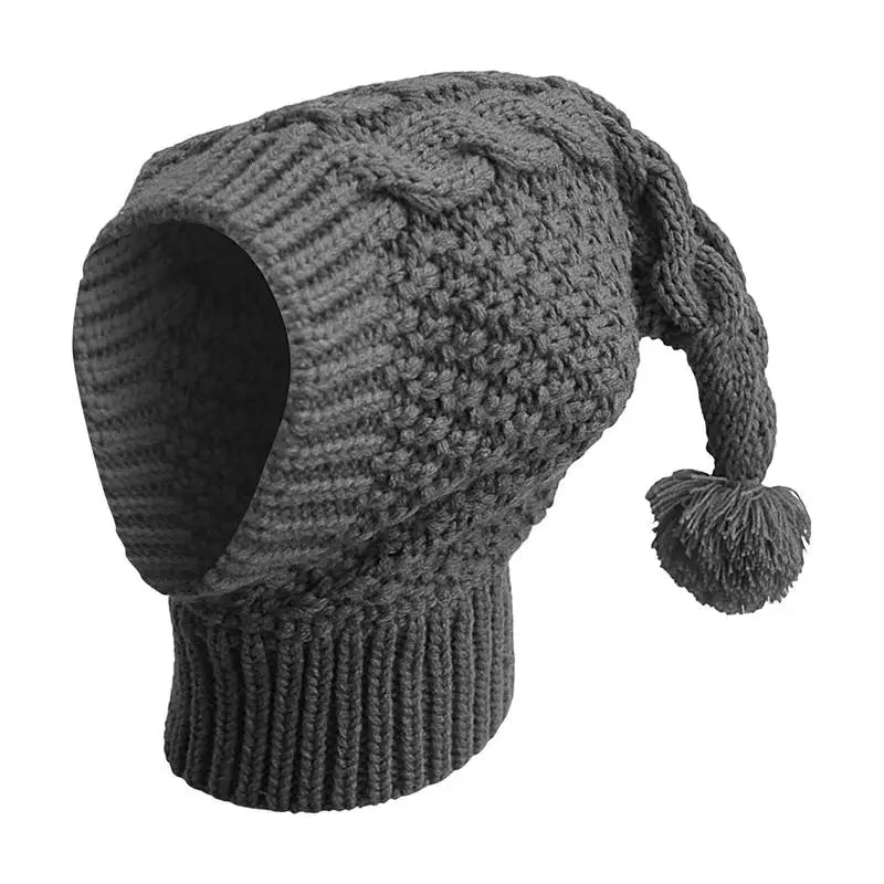 Dog Knit Hat With Earmuff Winter Dog Knitting Caps Soft Puppy Warm Hood Neck And Head Protector Knitting Hat Cute Pet Apparel