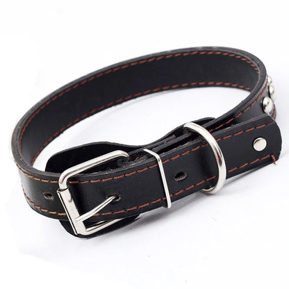 Unisex Studded Dog Collar Adjustable PU Leather Collars for Medium and Large Dogs Pet Necklace for Doberman Big Dogs Products