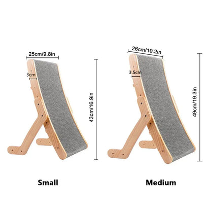 Wooden Cat Scratcher Scraper Detachable Lounge Bed 3 In 1 Scratching Post For Cats Training Grinding Claw Toys Cat Scratch Board