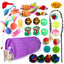 Cross-border new pet cat toy set colorfulfulful feather fishing rod caterpillar bell replaceable head funny cat stick