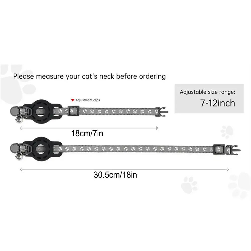 Reflective Cat Collar Pet Cat Adjustable Vest Anti-Lost Safety Release Buckle Cat Neck Waring  with Removable Bell for Camping