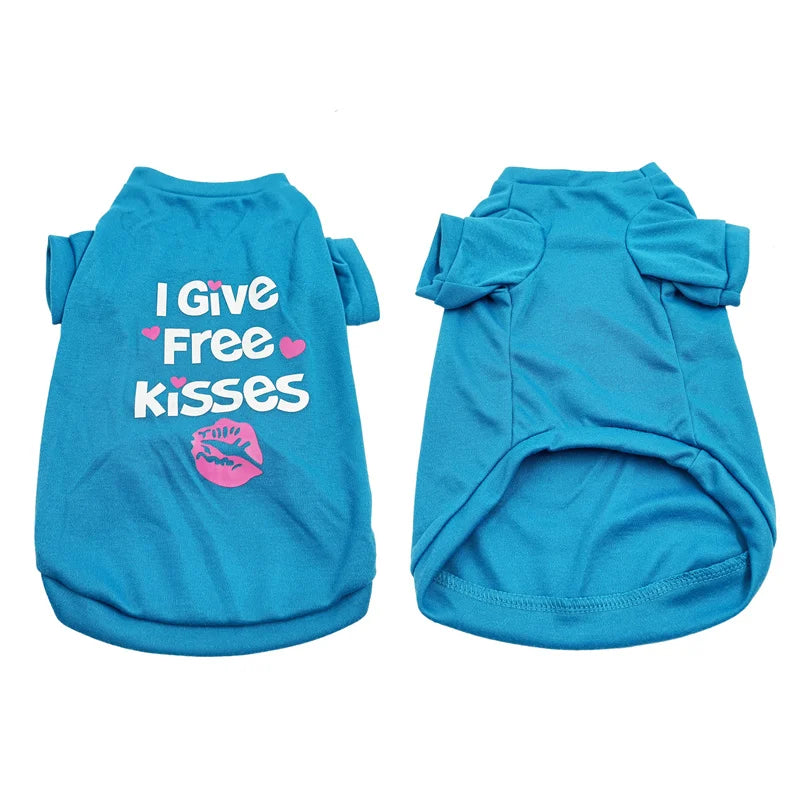 Lovely Puppy Dog Cat Vest Tshirt Spring Summer Pet Clothes for Small Dogs Pomeranian Bichon Shirts mascotas Clothing Apparels