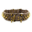 Spike Dog Collar with Big Sharp Spikes for Large Dogs Adjustable PU Leather Spiked Collar Luxury 2 Inch Wide Studded Dog Collars