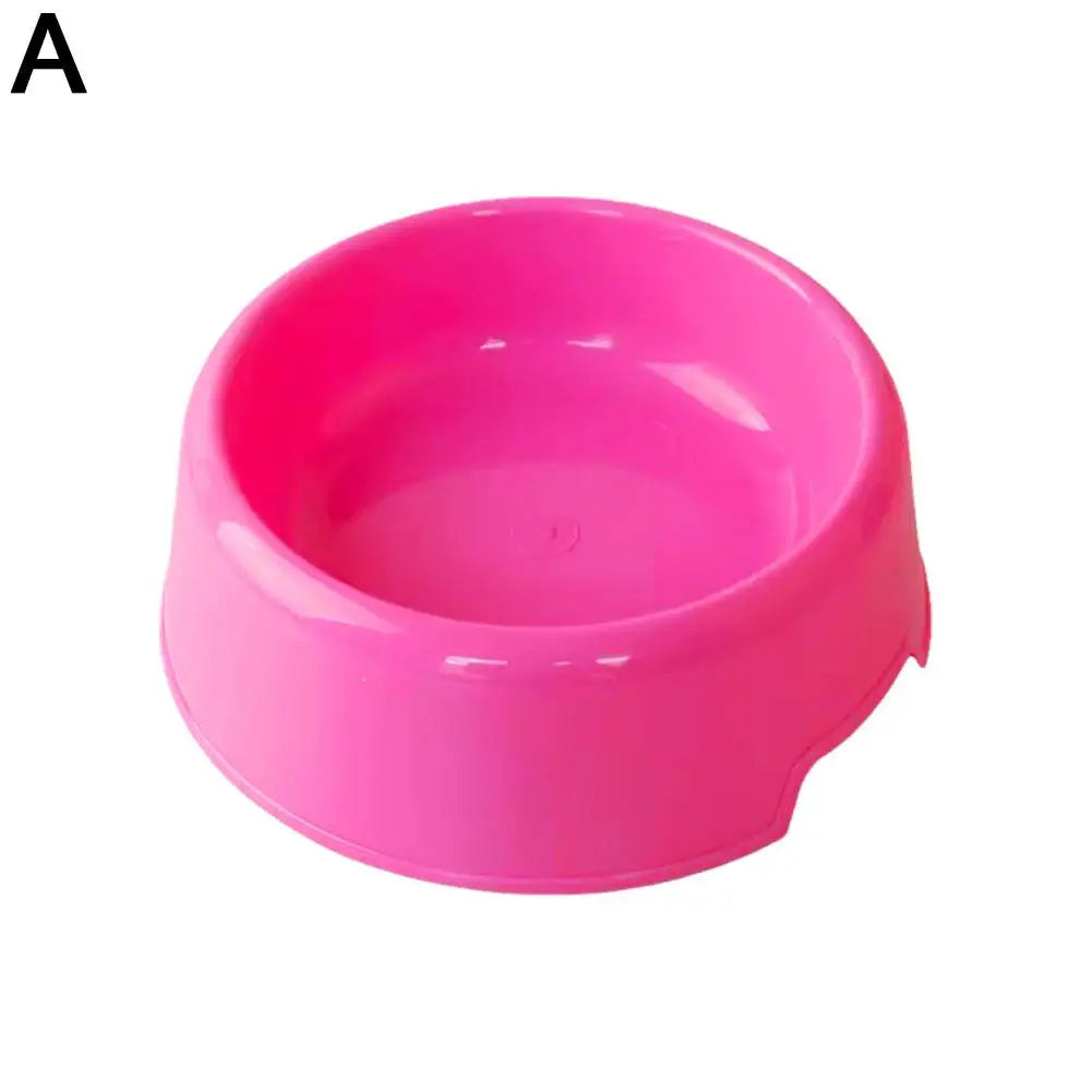 Candy Color Plastic Pet Round Bowl Cat And Dog Food Bowl Pet Small Cat And Dog Tableware Wholesale Easy To Clean Colorful