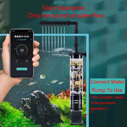 Aquarium Filter 4 in 1 fish tank filters for Fecal Suction  Water Purification High-efficiency Filtration With Filter Balls