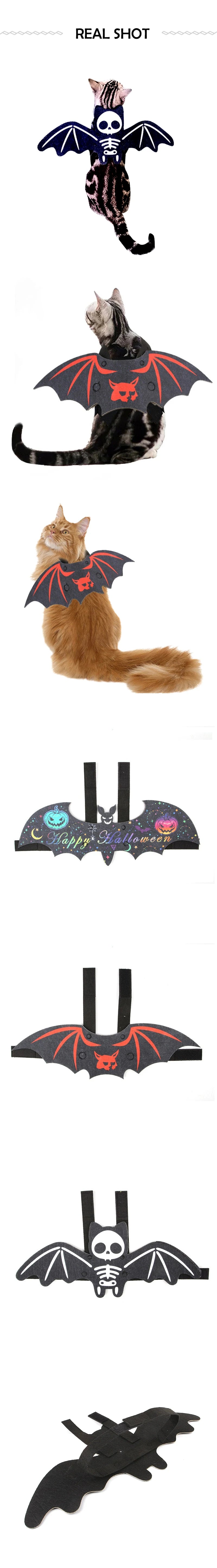 Creative Halloween Pet Clothes for Cat Transformation Harness Funny Bat Wings Small Medium Dogs Costume Accessories Puppy Chest