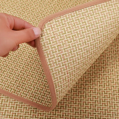 Summer Cooling Pet Dog Bed Wear Resistant Washable Rattan Mat for Cats Multi Size Breathable Teddy Bear Napping Rest Puppy Pads