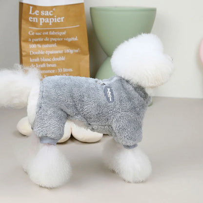 Fleece Pet Clothing Autumn Winter Warm Dog Jumpsuit Pajamas For Small Dogs Bichon Pomeranian Clothes Puppy Dog Cat Overalls Coat