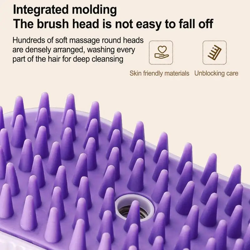 Pet Steamer Brush USB Rechargeable Cat Steamy Brush Dogs Cats Pet Hair Removal Self-Cleaning Comb for Long and Short Hair