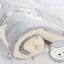 Pet Sleeping Mat Dog Bed Cat Bed Soft Hair Thickened Blanket Pad Fleece Home Washable Warm Bear Pattern Blanket Pet Supplies