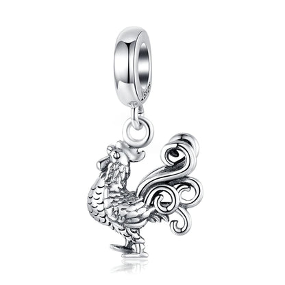 WOSTU 925 Sterling Silver Animal Charms Giraffe Zebra Unicorn Beads for Women Fit Original Bracelets Necklace DIY Jewelry Making