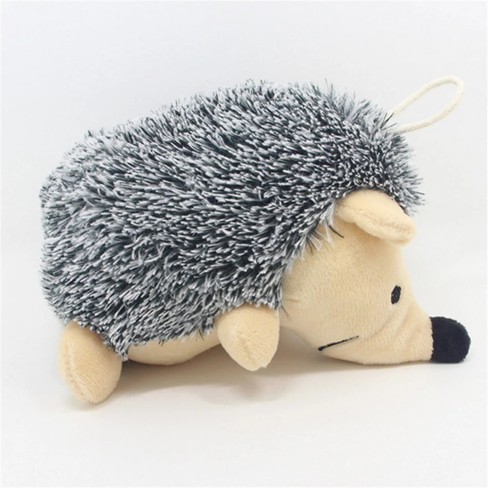 Dog Chew Squeaky Toy Lovely Cartoon Hedgehog Shaped Plush Stuffed Animals Toy Pet Puppy Interactive Training Molar Biting Toys