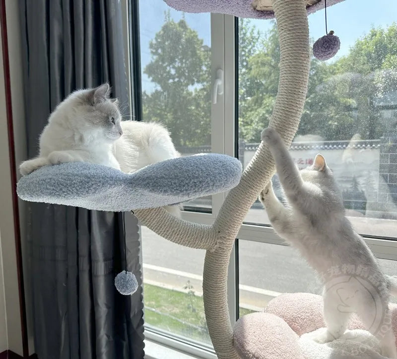 Cat Climbing Frame Big Cat Claw Tree Nest Tower Sisal Grinding Claw Rod Removable Washable Pet Entertainment To Rest Products