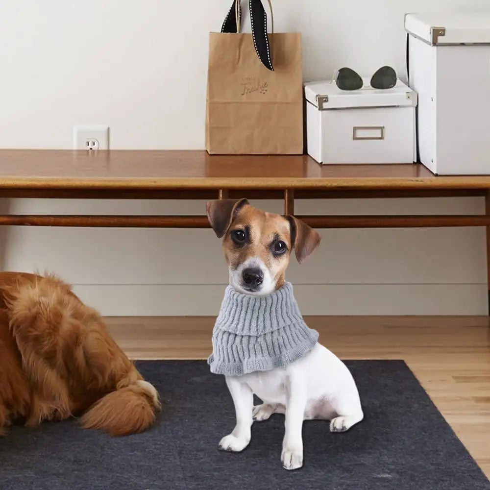 Winter Dog Scarf Ear Protector Knitted Dog Snoods Pet Scarf Noise Ear Protection Comfortable Calming High Elasticity Pet