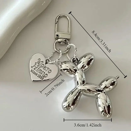 1pc Fashion Keychain Balloon Dog Keychains Pendant Jewelry Trinket Car Key Ring Key Chain Accessories Car Keychain Keyring