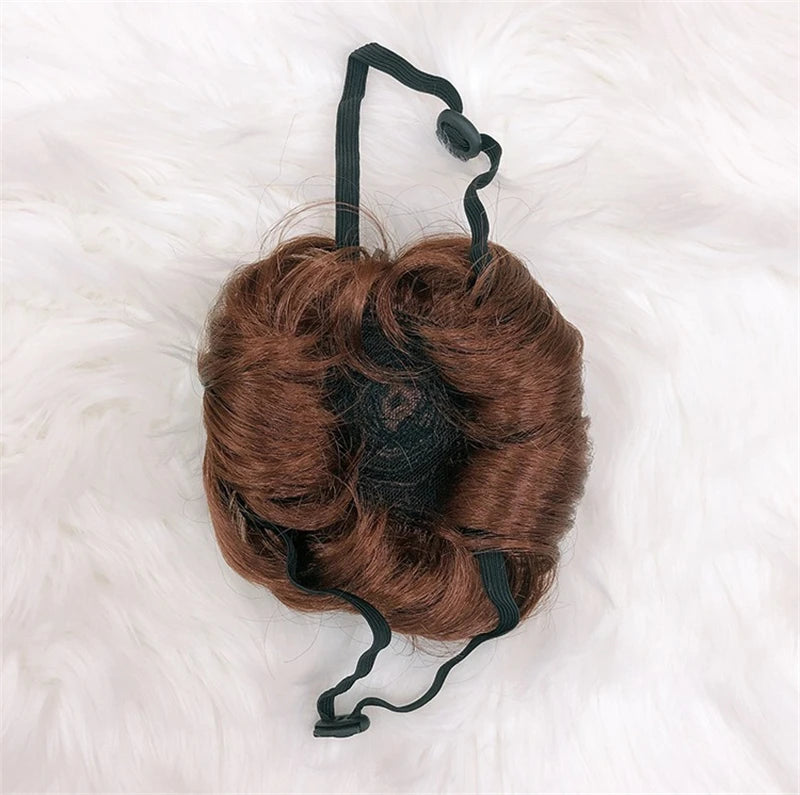 Long Hair Cosplay Hat for Cat Golden Brown Braid Pet Dog Accessories Costume Adjustable Headgear Curly Punk Small Puppy Caps