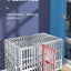 Stainless steel dog cage with partition mother and child cage square tube double cage large pet golden retriever ken