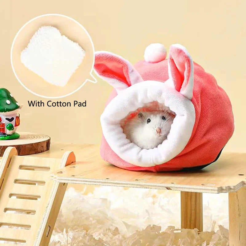 Winter Warm Hamster Cotton Nest Bird Parrot House Hammock  Bed House Toys Cage Hamster Small Animal Hideout Cave Pet Supplies
