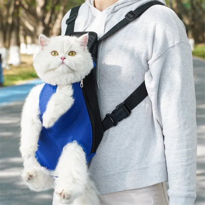 Pet Double Shoulder Portable Dog Backpack Mesh Breathable Carriers Dog Bag for Small Dogs Cat Puppy Outdoor Travel Pet Supplies