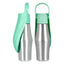 Portable Water Bottle For Dogs 27oz Stainless Steel Travel Water Dispenser Pet Accessories 2 In 1 Dog Water Bowl For Most Sizes