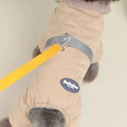 Windproof Dog Jumpsuit Coat Winter Dog Clothes Warm Fur Collar Puppy Cotton Jacket for Small Medium Dogs Pet Chihuahua Costume