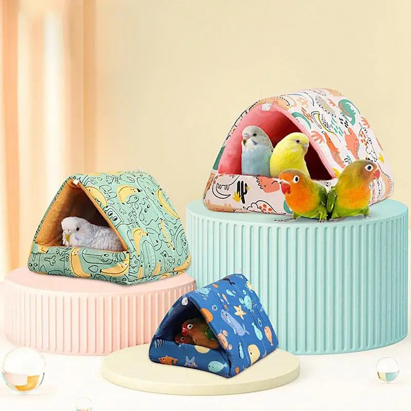 Parrot Bed Warm House Hideout Cushion Bed For Parrot Plush Cushion For Parrots Lovebirds Parakeets And Small And Medium Birds