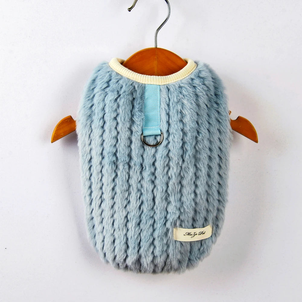 Autumn Winter Puppy Dog Cat Coat Jacket with Buckle Warm Fleece Pet Clothes for Small Dogs Shitzu Chihuahua mascotas Clothing