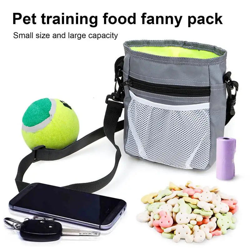 Dog Treat Bags Training Pouch Clip On Pet Treat Pouch Built-in Poop Bag Dispenser Treat Pouches For Pet Toys Kibble Treats