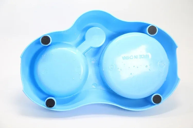 Dual Port Dog Automatic Water Dispenser Feeder Utensils Bowl Cat Drinking Fountain Food Dish Pet Bowl Raised Stand Dish Bowls