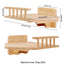 Cat Climbing Shelf Furniture Wall Mounted Cat Hammock and Wooden Stairway with Scratching Post for Cats Indoor Playing and Rest