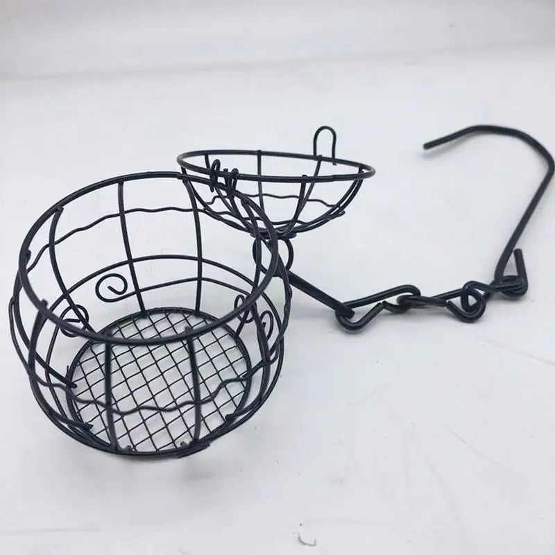 Hanging Bird Feeder Metal Hanging Bird Cage Bird Feeder Squirrel Proof Wild Bird Feeders For Outside Garden Patio Lawn Window