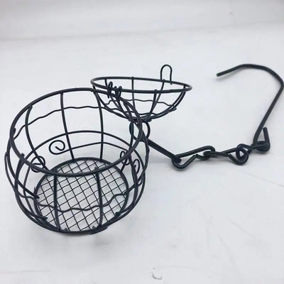 Hanging Bird Feeder Metal Hanging Bird Cage Bird Feeder Squirrel Proof Wild Bird Feeders For Outside Garden Patio Lawn Window
