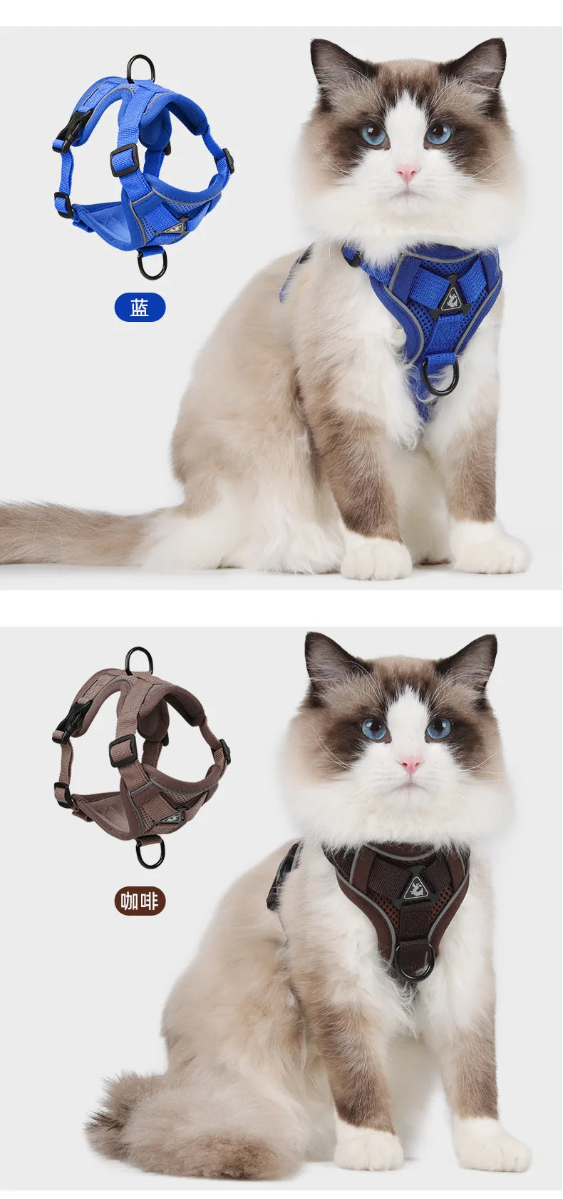 Dog Harness for Big Dog Vest Fashion Chest Strap Reflective and Breathable Cat Walking Rope Dog Rope Cat Harness