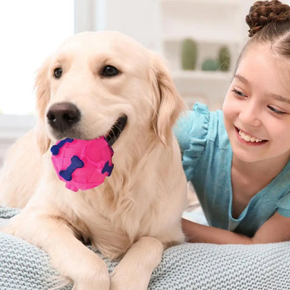 Treat Dispenser Toys For Dogs Interactive Puppy Squeaky Treat Dispenser Ball Dog Teeth-Grinding Toy Puppy Puzzle Slow Feeder