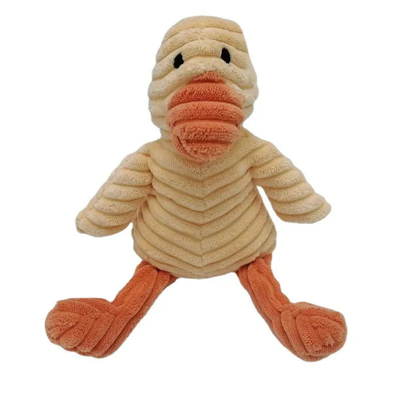 Plush Dog Toy Animals Shape Bite Resistant Squeaky Toys Corduroy Dog Toys for Small Large Dogs Puppy Pets Training Accessories