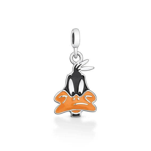 New 925 Silvering Disney Cute Bird Tiger Duck Dog Rabbit Salamander Charm Bead fit Original Bracelet Trinket DIY Women Jewelry