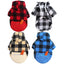 Plaid Dog Hoodie Pet Dog Clothes Sweaters With Hat And Pocket Design Autumn Winter Windproof Dog Clothing For Small Medium Dog