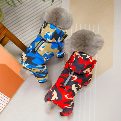 Waterproof Dog Coat Winter Warm Jacket for Small Dogs Reflective Cat Clothes Puppy Chihuahua Jumpsuit French Bulldog Pet Outfits