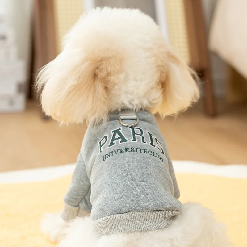 Cute Dog Clothes Bear Letter Print Pet Dog Hoodies Puppy Warm Coat Autumn Winter Dog Sweatshirt Chihuahua Apparel Cat Dlothing